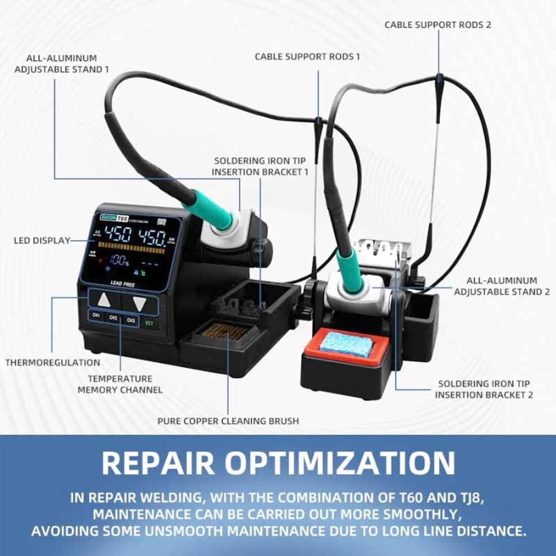 Sugon T60-TJ8 Double Station Soldering Station